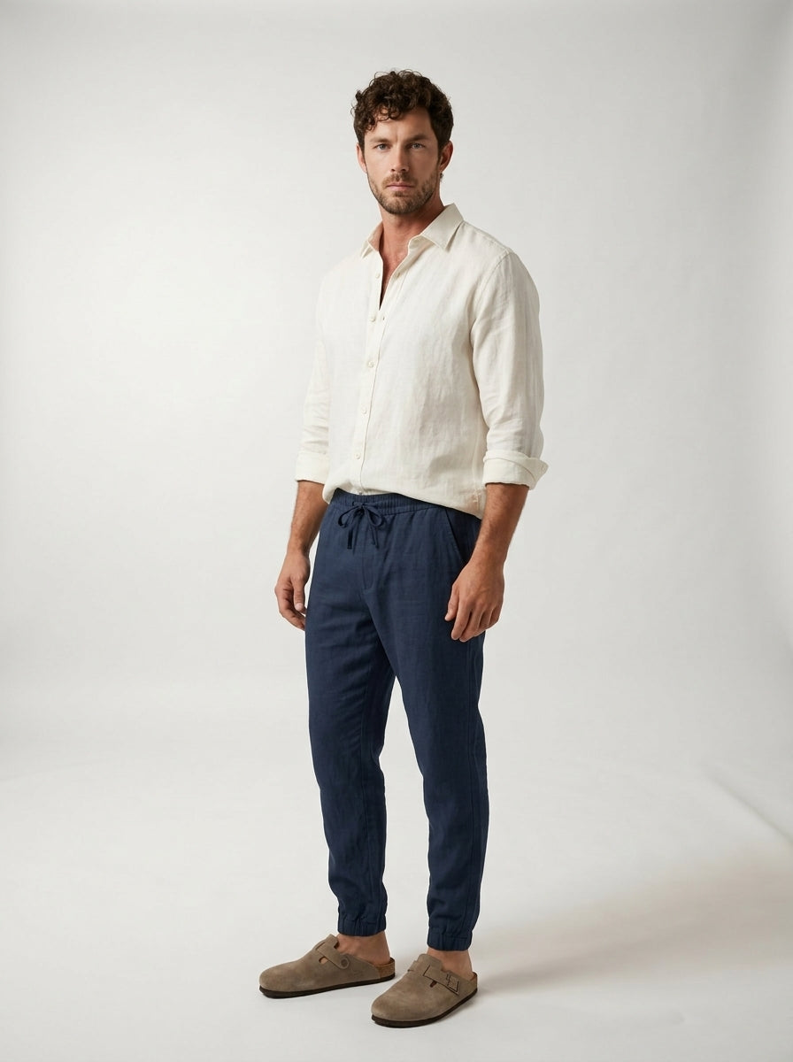 Carrick - Letvægts-joggers i linned