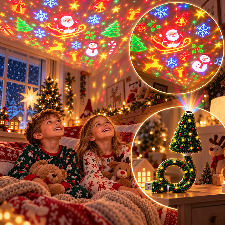 Festelle - LED-projektorlampe til juletræ