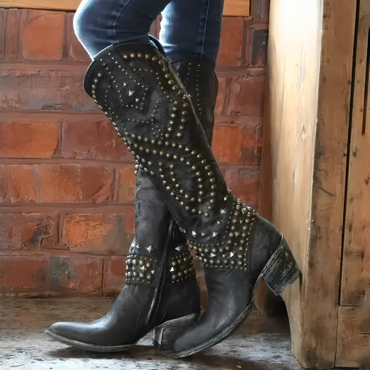 Sylverelle - spidse vintage cowboystøvler