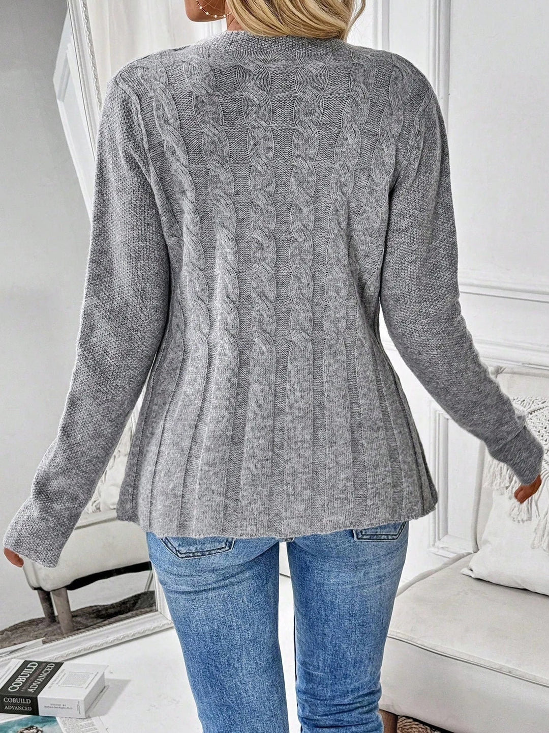 Zarela - Eksklusiv åbenstrikket cardigan