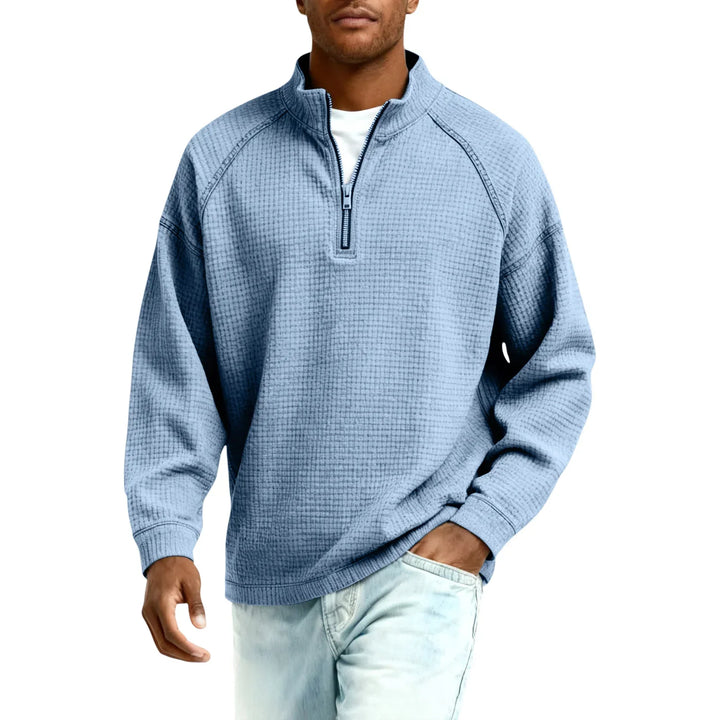 Jude - Struktureret vaffelstrikket sweatshirt