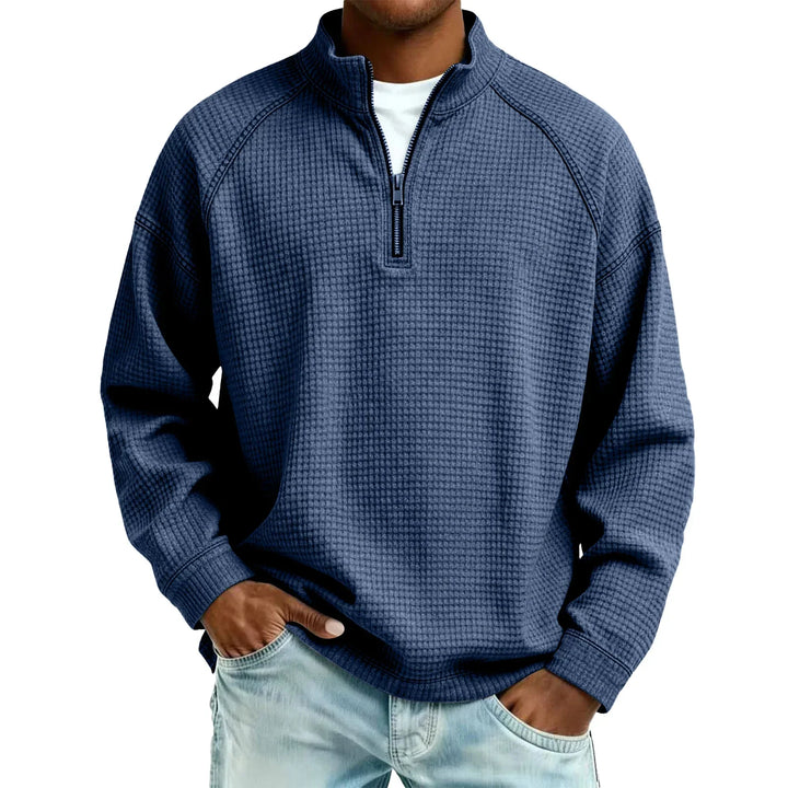 Jude - Struktureret vaffelstrikket sweatshirt