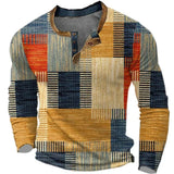 Karel - Farverig patchwork-langærmet skjorte
