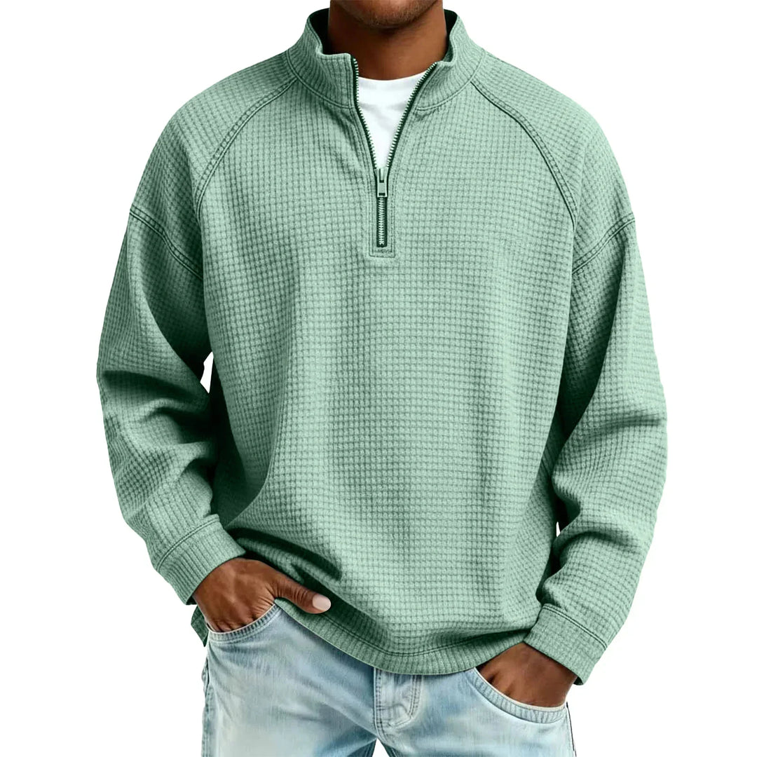 Jude - Struktureret vaffelstrikket sweatshirt