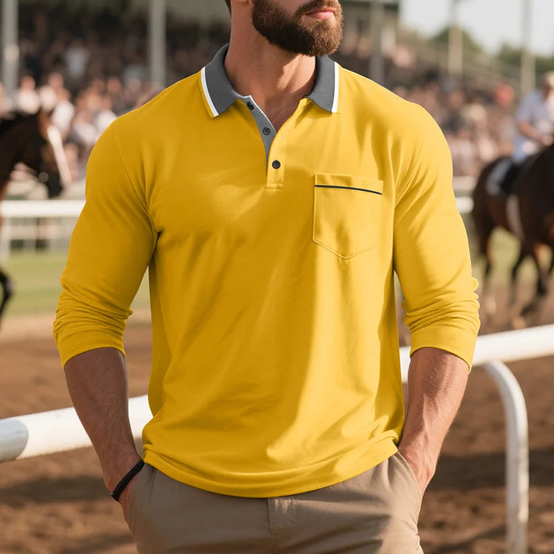 Balcombe - Ultrablød langærmet poloshirt