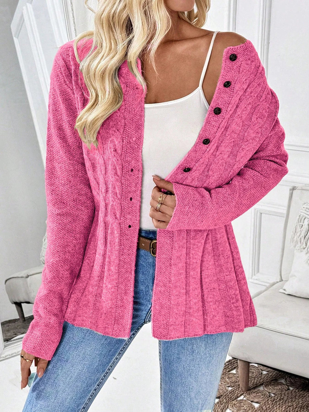Zarela - Eksklusiv åbenstrikket cardigan