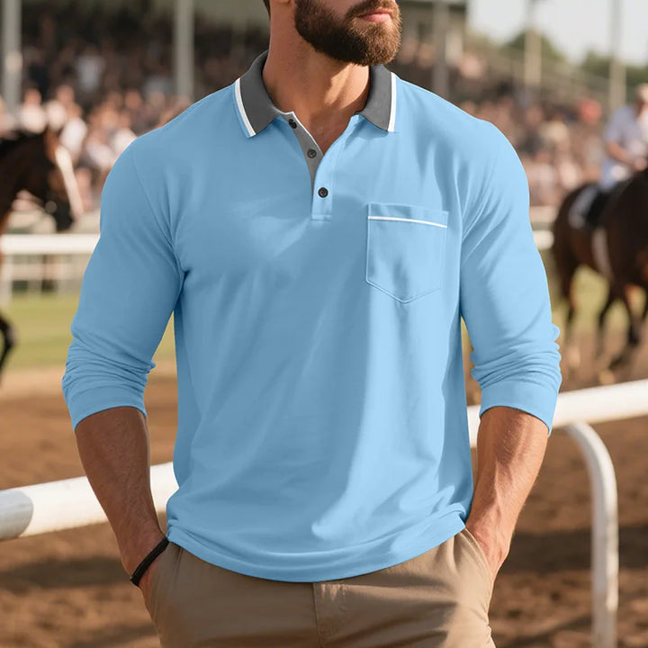Balcombe - Ultrablød langærmet poloshirt