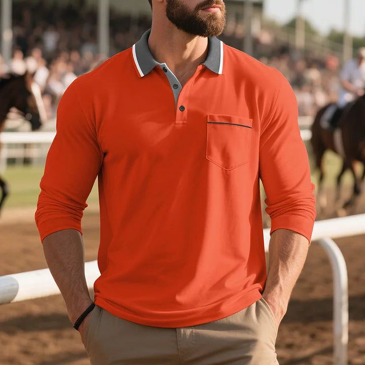 Balcombe - Ultrablød langærmet poloshirt