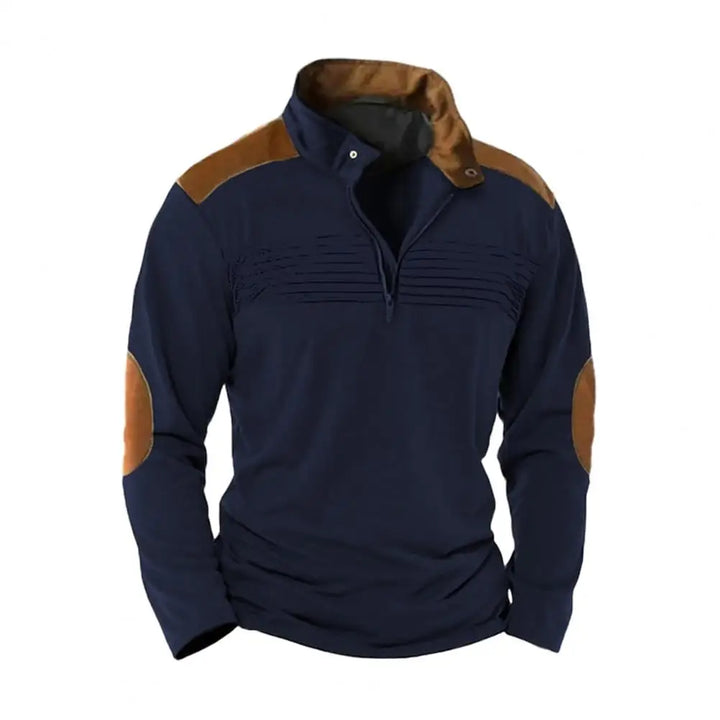 Montague - Blød pullover med halv lynlås