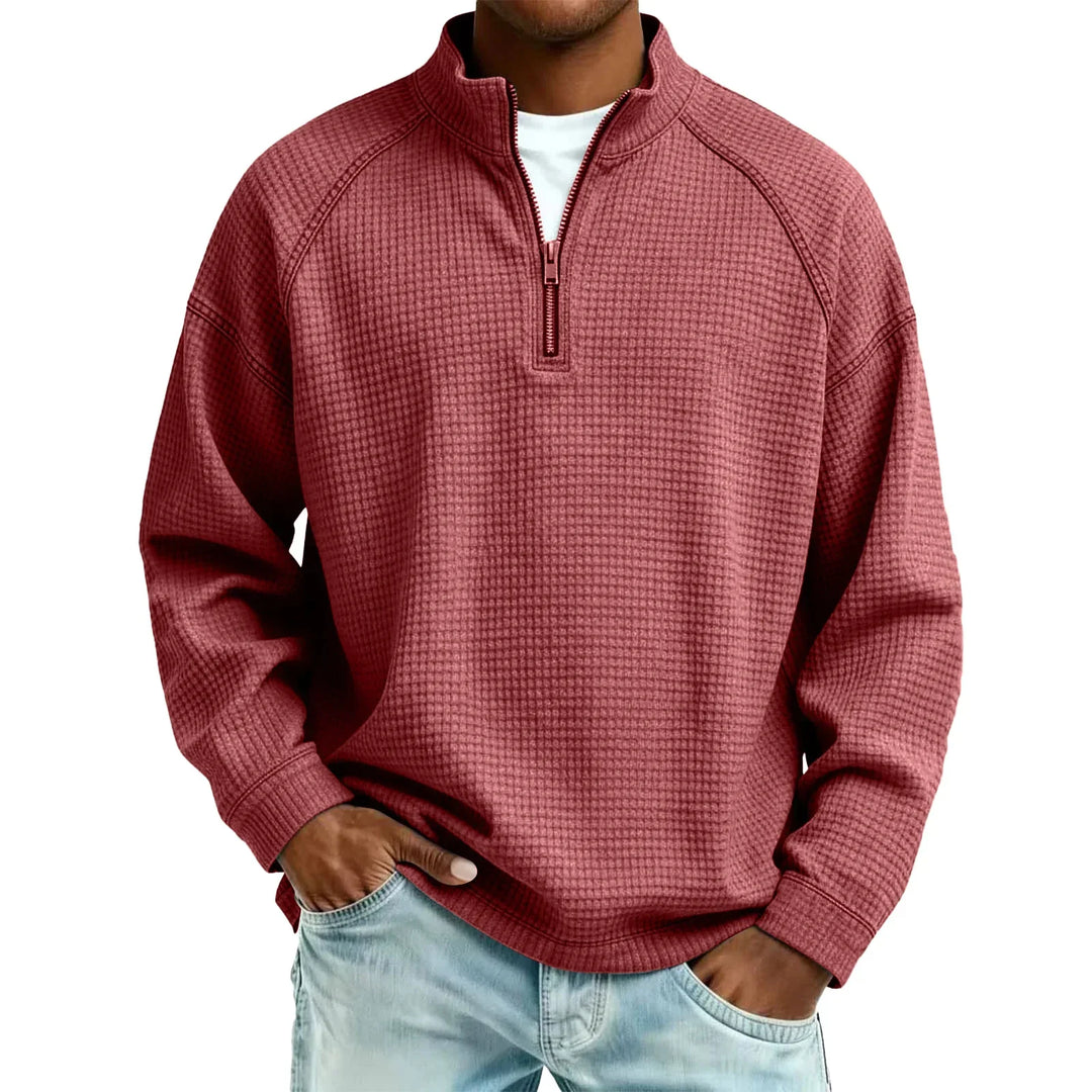 Jude - Struktureret vaffelstrikket sweatshirt