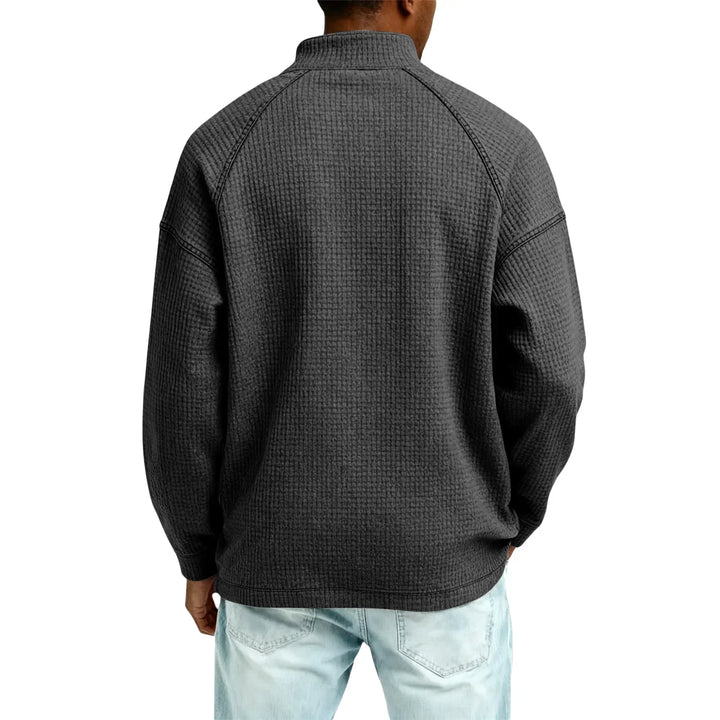 Jude - Struktureret vaffelstrikket sweatshirt