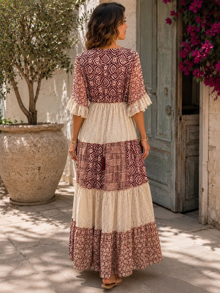 Faustine - Blød maxikjole i blonde
