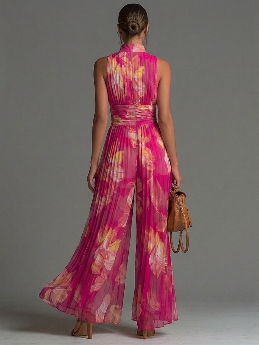 Azzurra - let plisseret jumpsuit