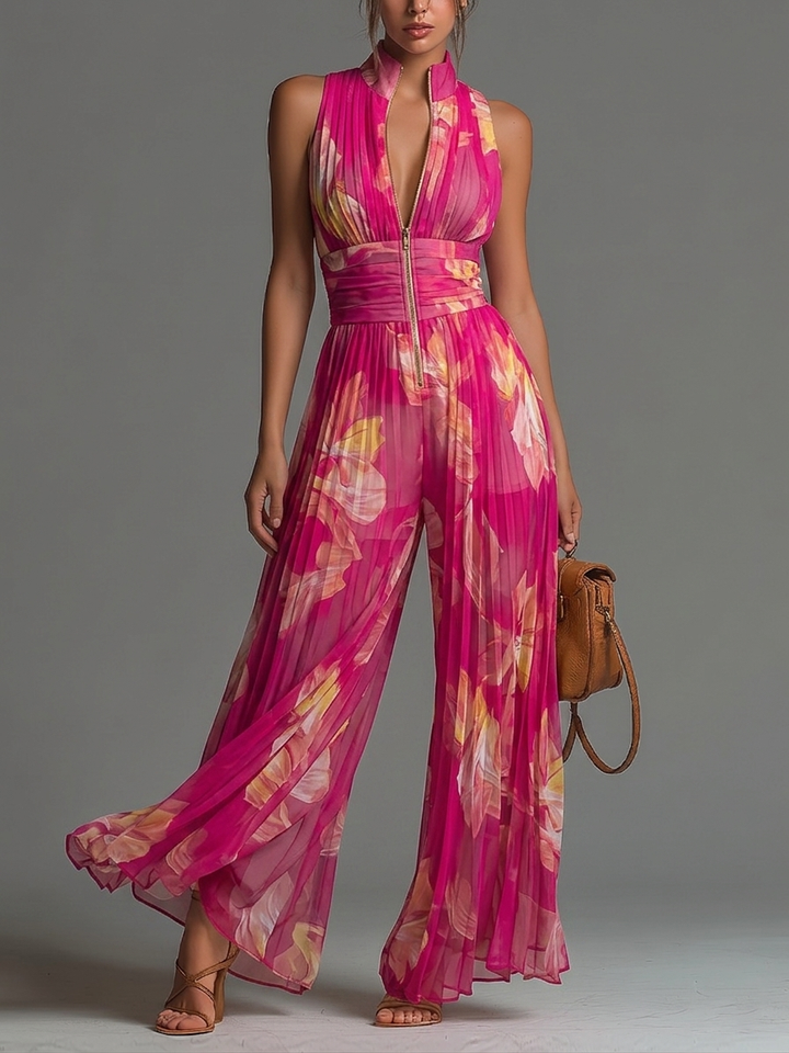 Azzurra - let plisseret jumpsuit
