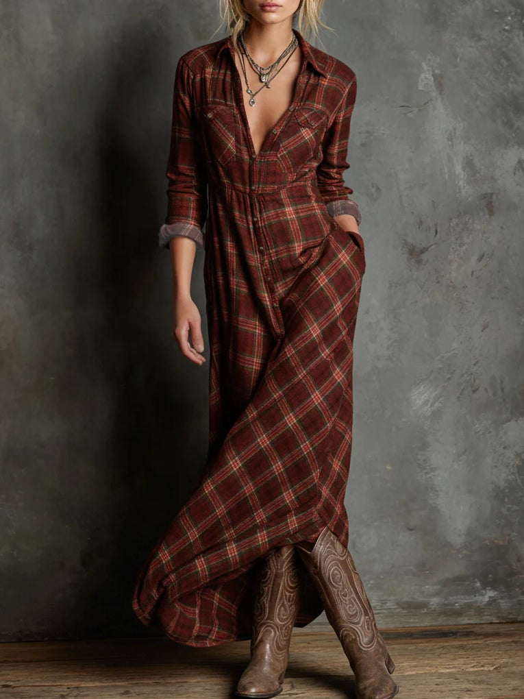 Zuri - Elegant maxi-skjortekjole