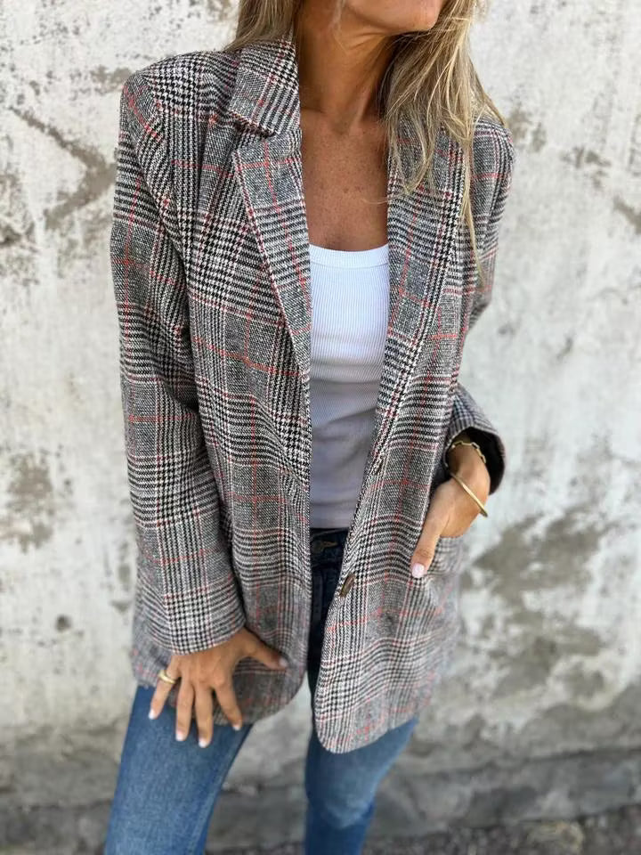 Eira - Figursyet lang ternet blazer