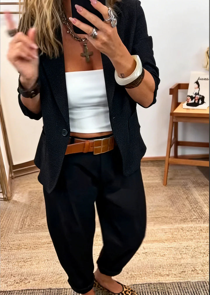 Rosina - Blødt sæt med blazer og bukser