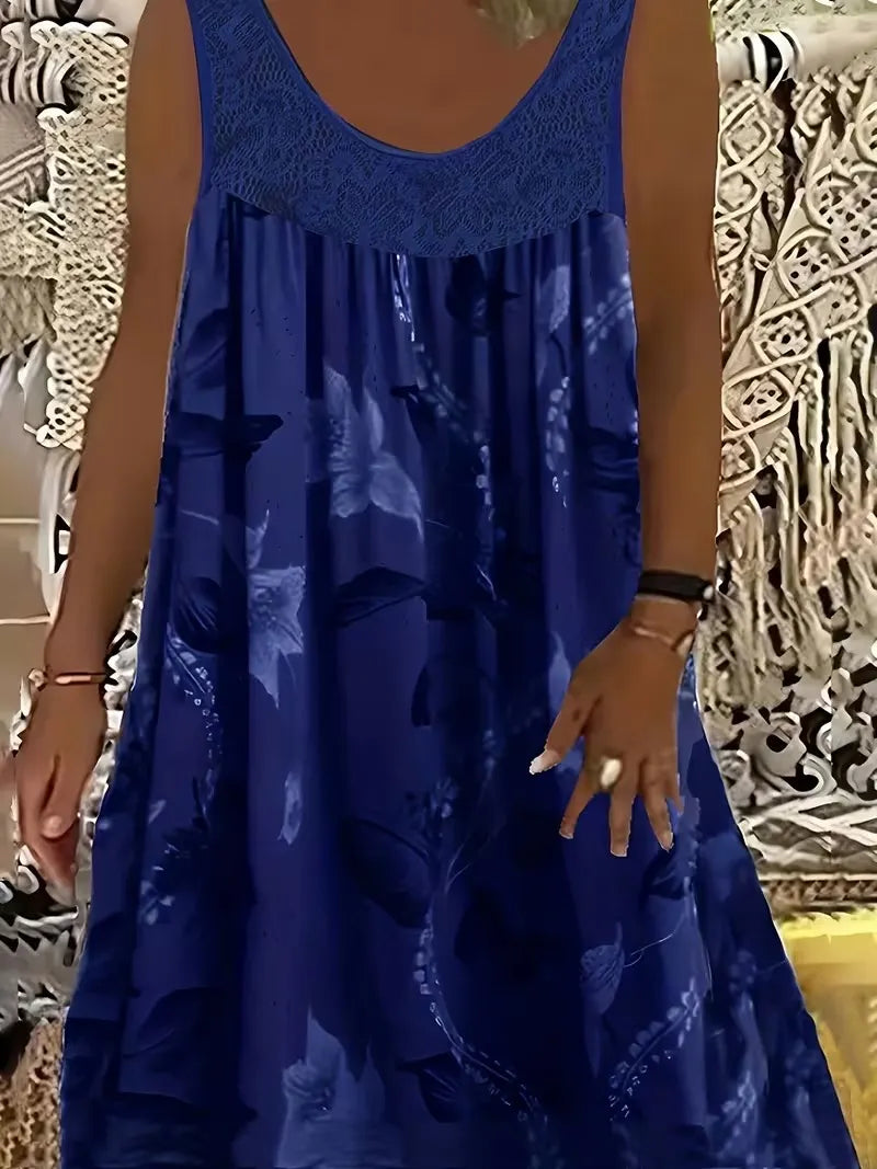 Ariadne - Elegant blomstret shiftkjole