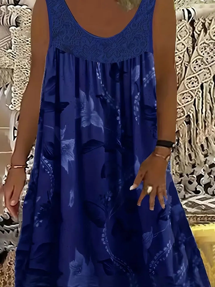 Ariadne - Elegant blomstret shiftkjole
