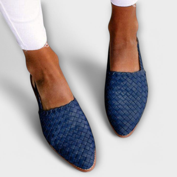 Alouisa - Håndvævet slingback-ballerina