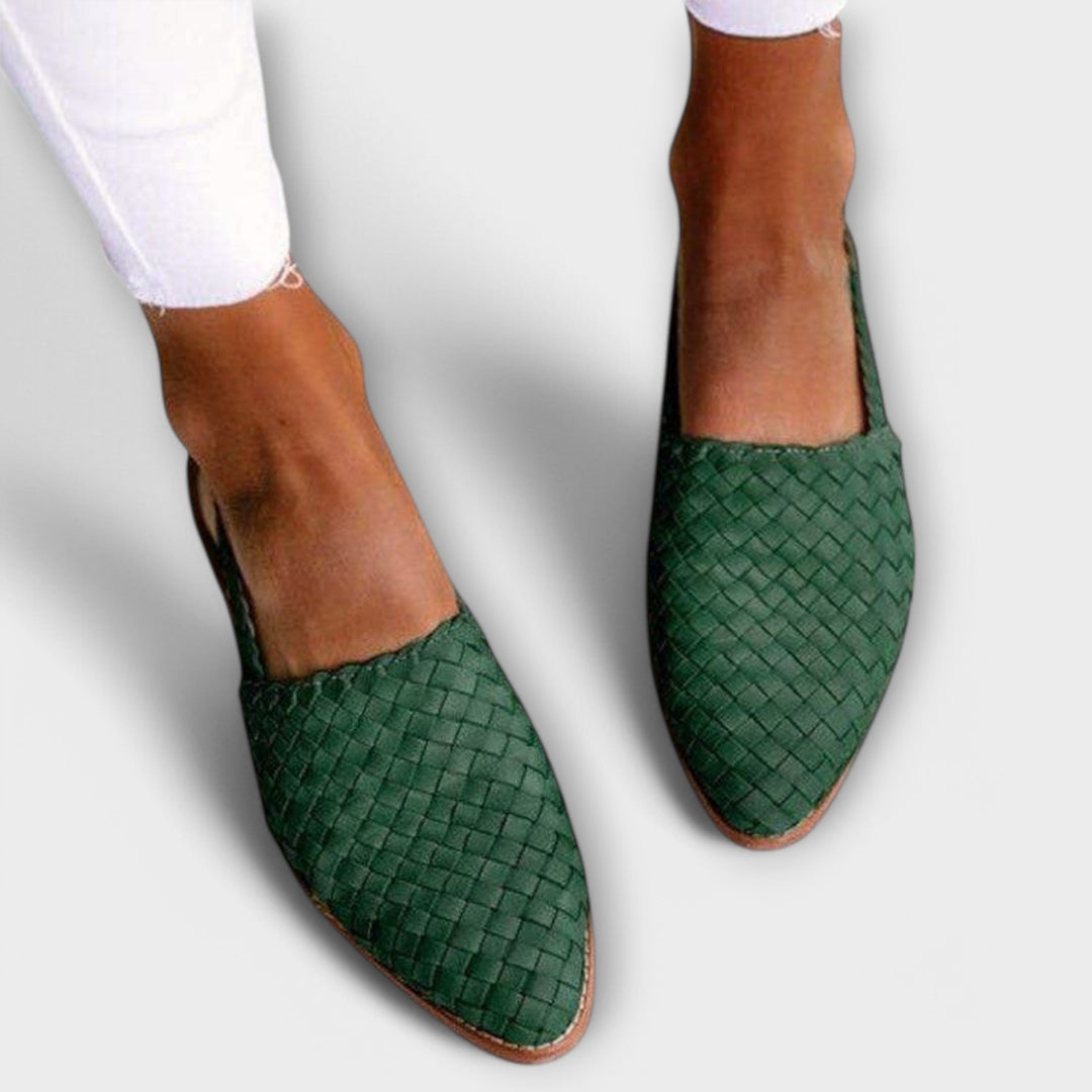 Alouisa - Håndvævet slingback-ballerina