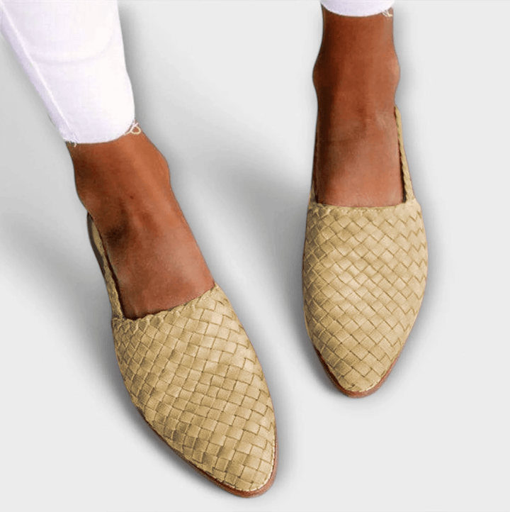 Alouisa - Håndvævet slingback-ballerina