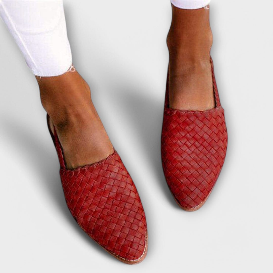Alouisa - Håndvævet slingback-ballerina