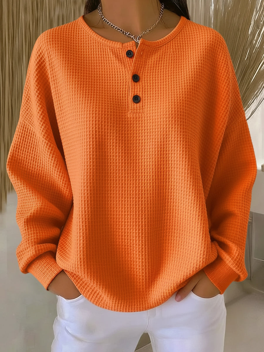 Carabelle - Tekstureret henley-sweatshirt
