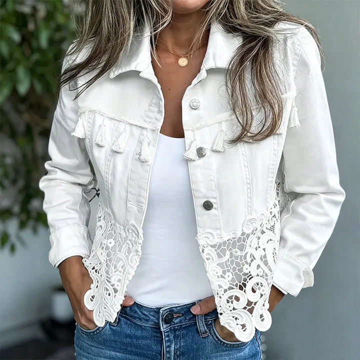 Anselia - Blazer med blondekant