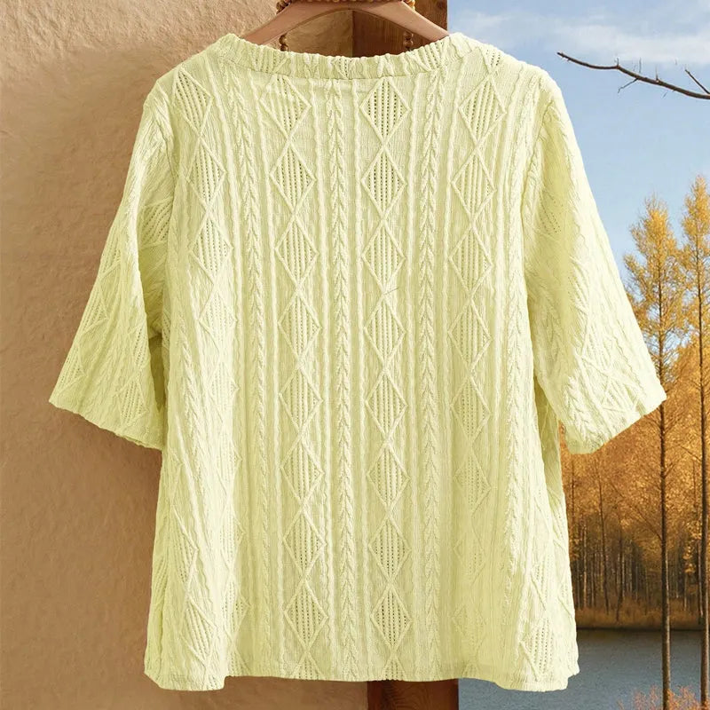 Delienne - Ultrablød pointelle strikcardigan