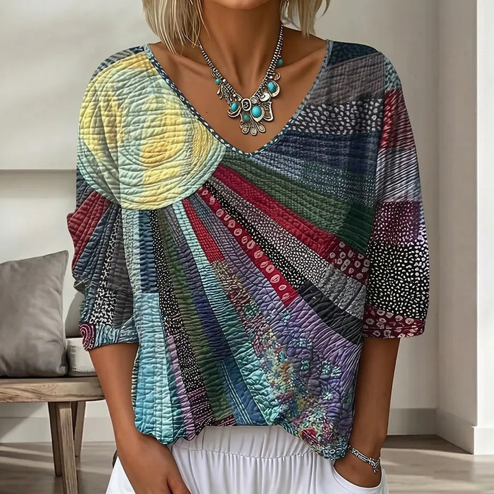 Genevielle - Tekstureret boho-bluse