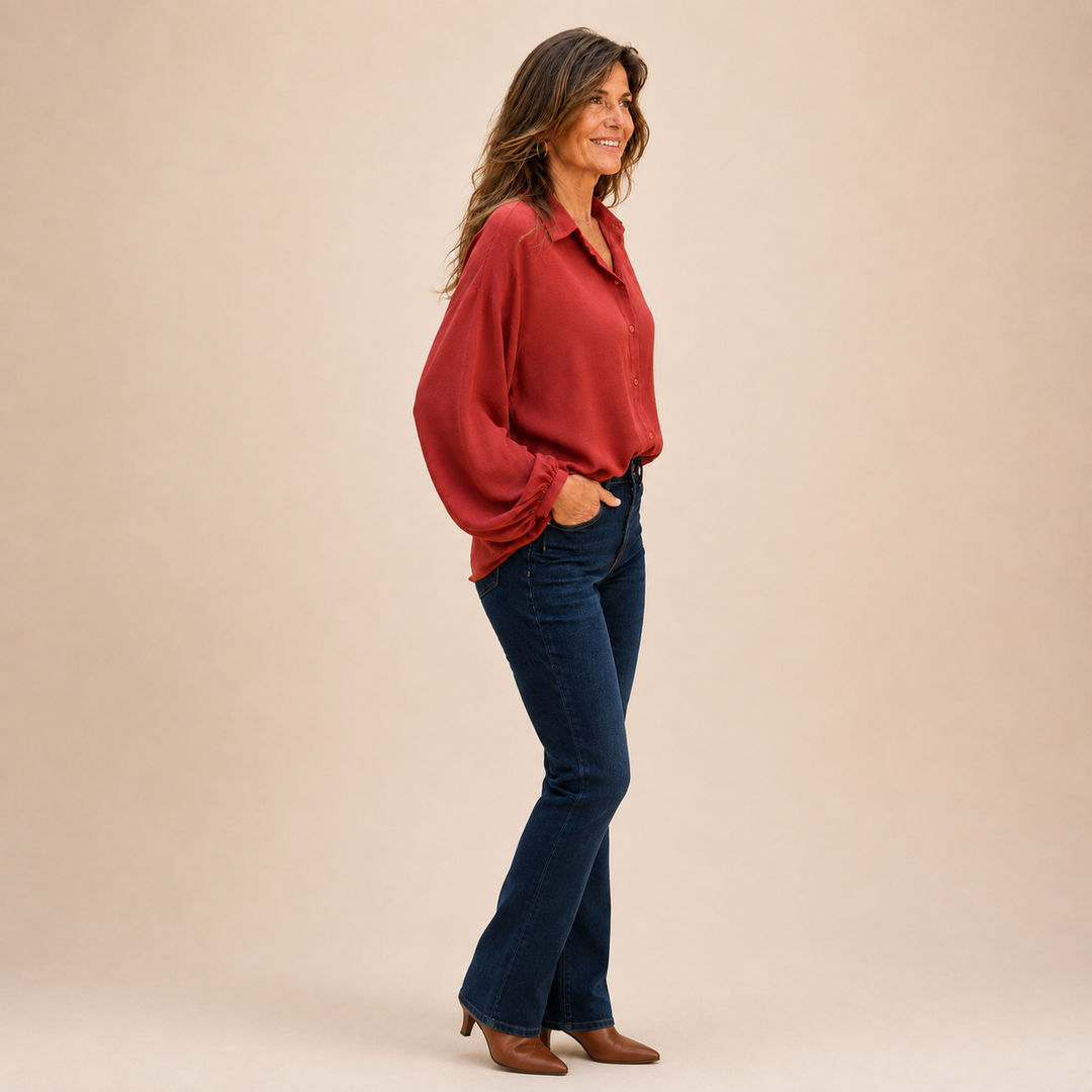 Adorina - letfaldende bluse