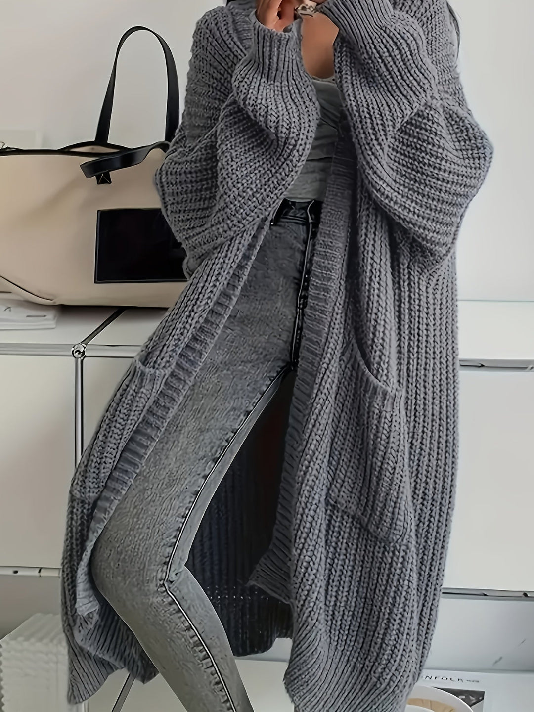 Rosalienne - ultrablød lang cardigan