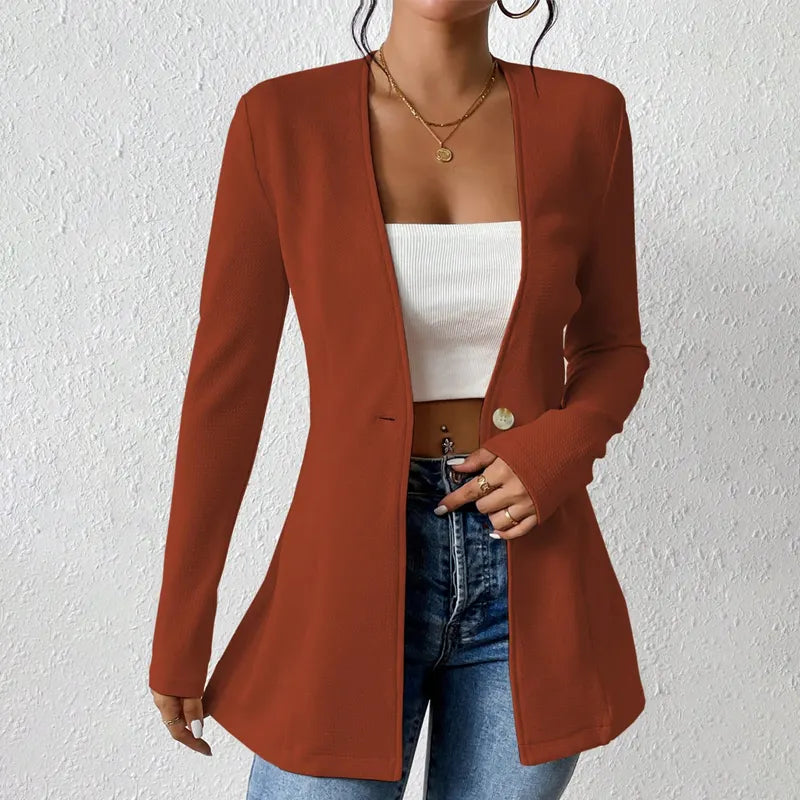 Alivienne - Figursyet blazer med én knap