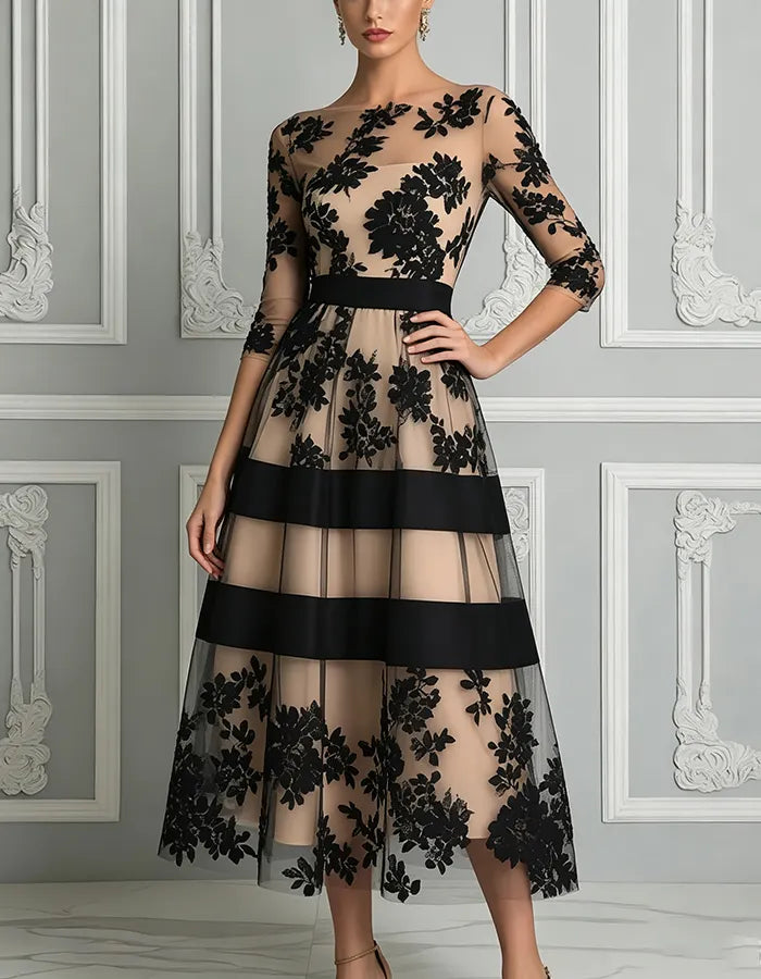Alouessa - Elegant A-formet midikjole