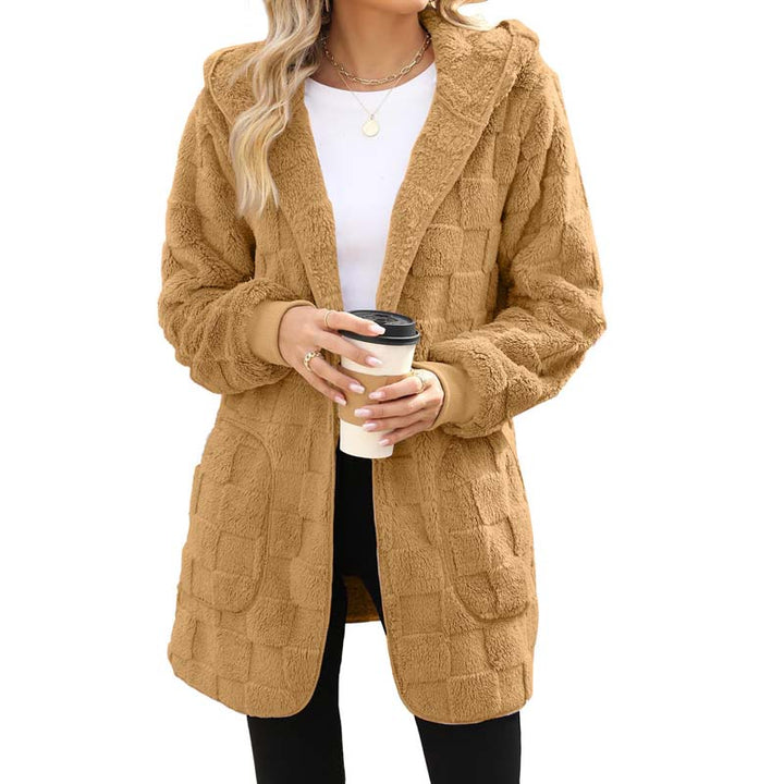 Zinnabelle - Plysset cardigan med hætte