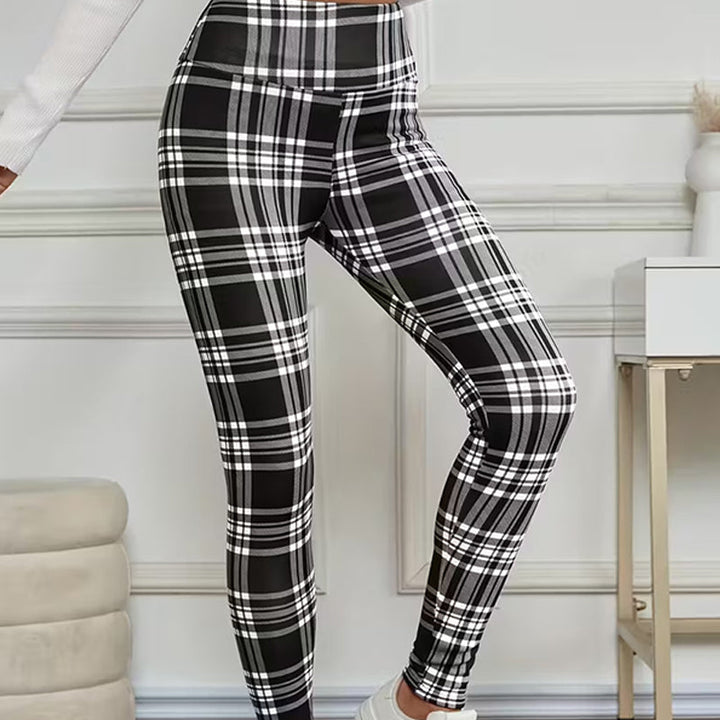 Estelyn - Klassiske ternede stretch-leggings
