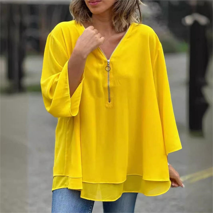 Brinavelle - Let tunikabluse i chiffon