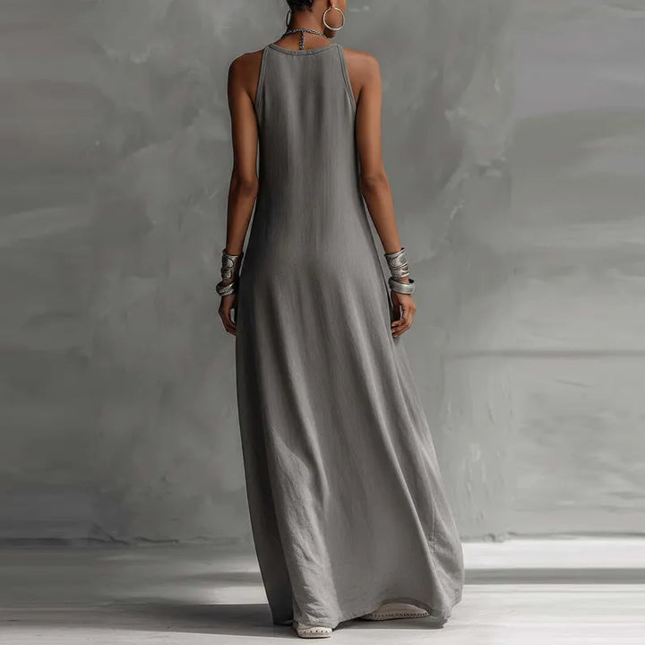 Zarella - Soft-touch colorblock maxikjole
