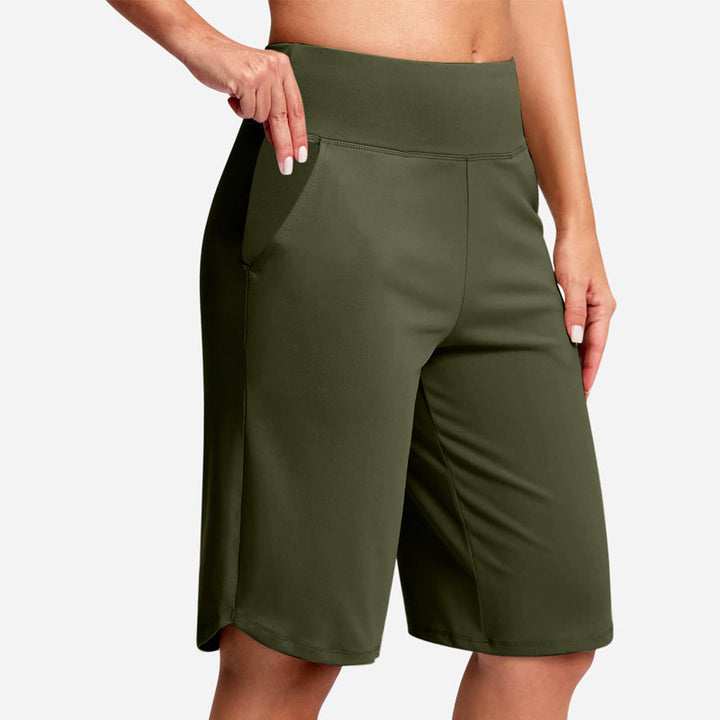 Odeliora - Højtaljede komfortable bermudashorts