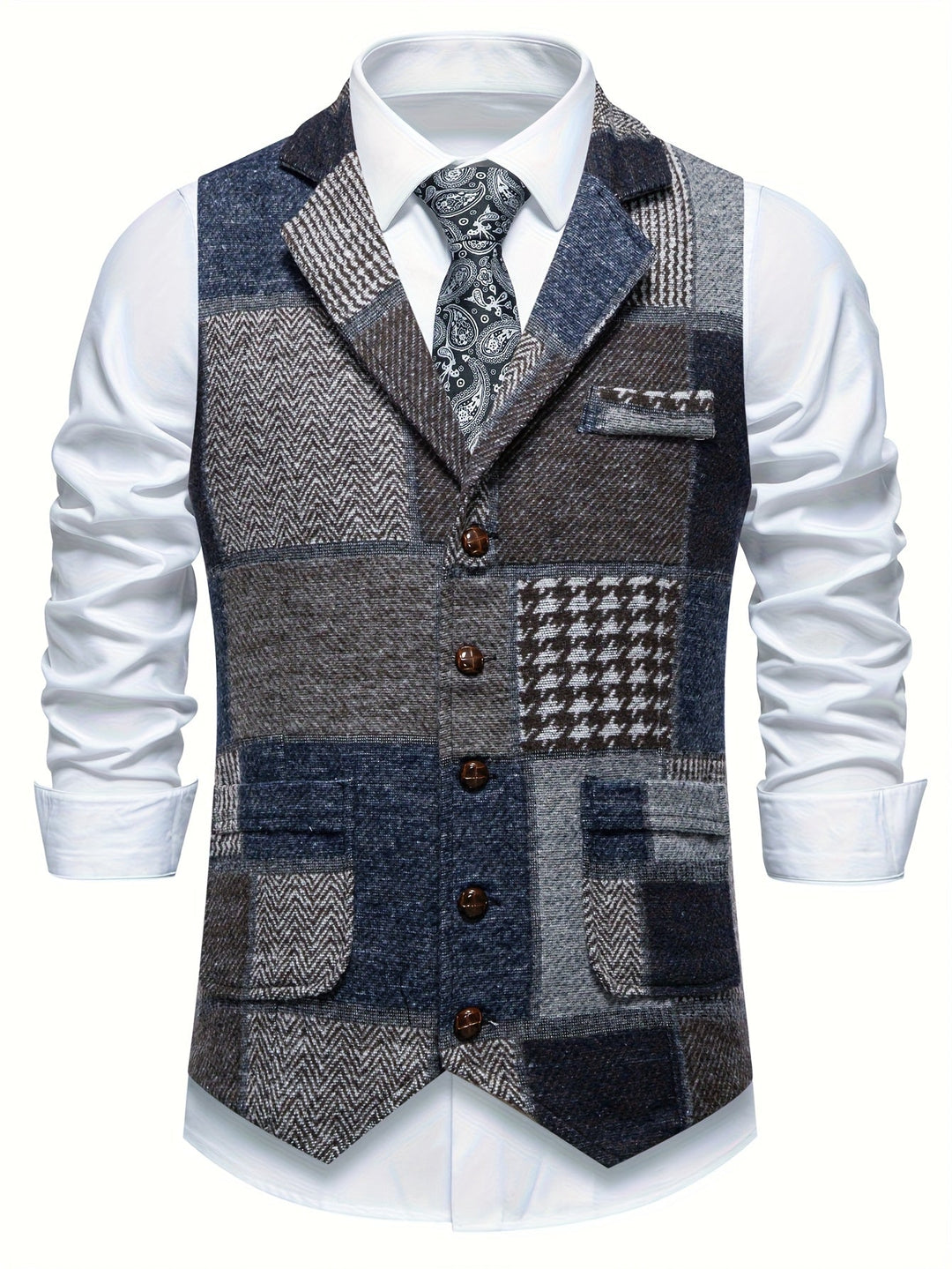 Ellis - Fiskebensmønstret vest