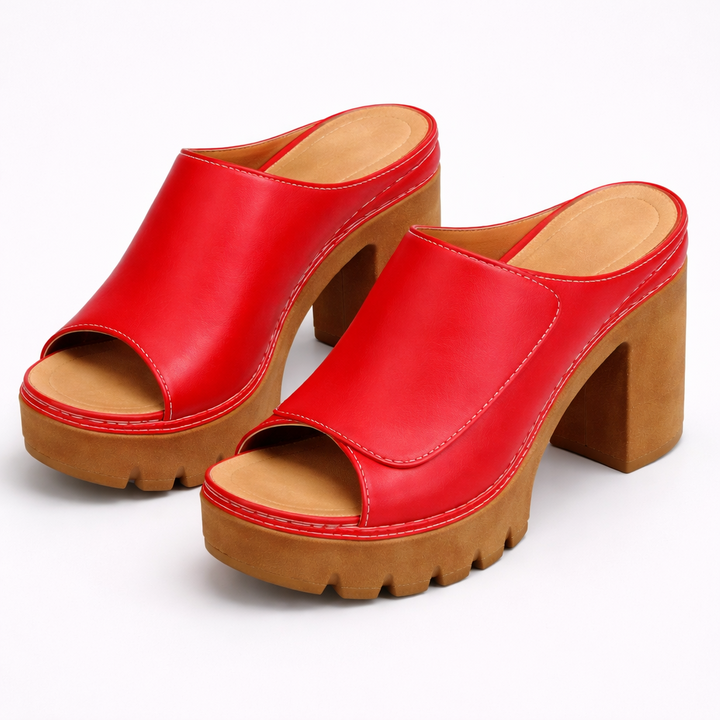 Melisande - polerede plateaupumps