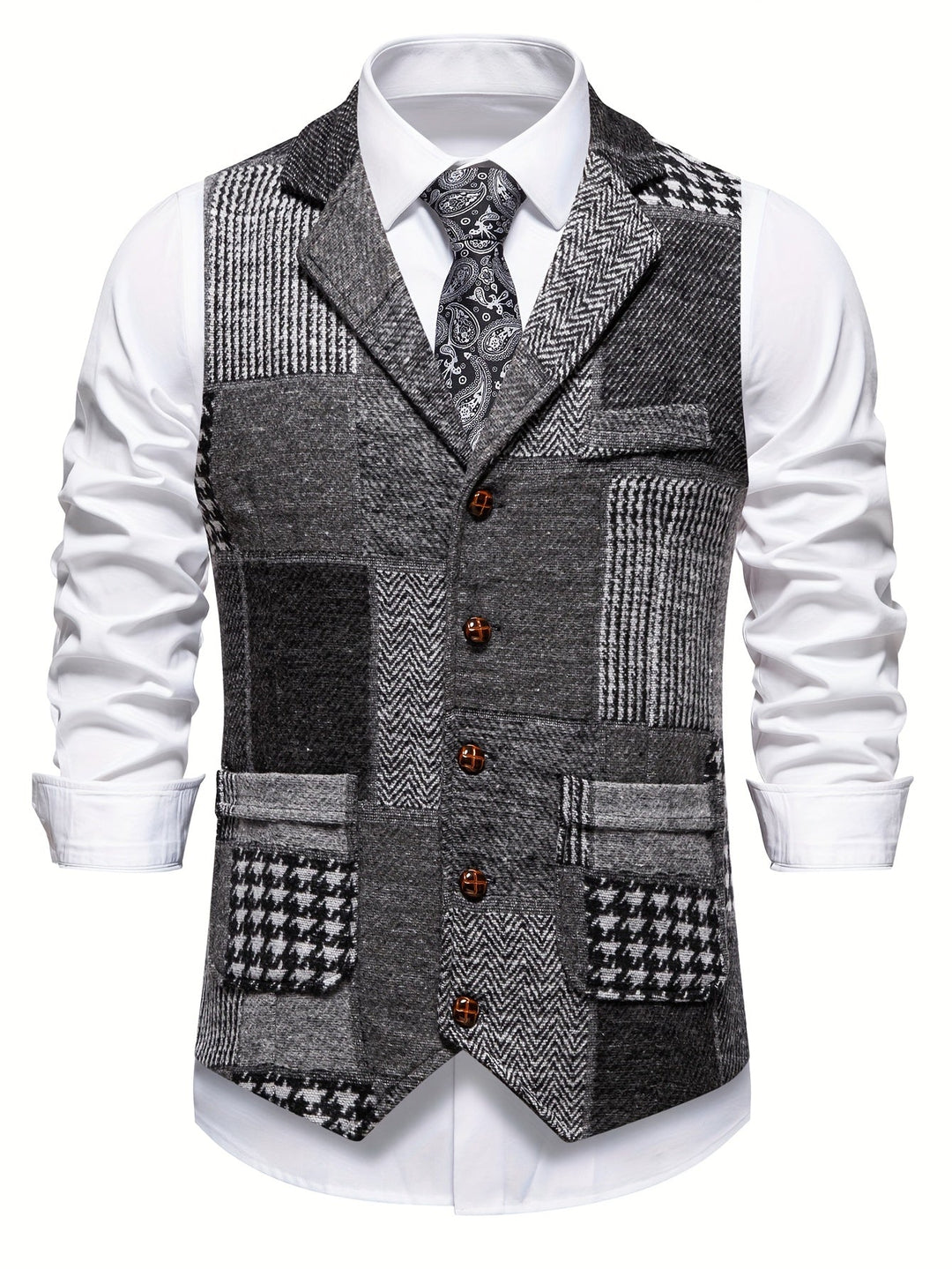 Ellis - Fiskebensmønstret vest
