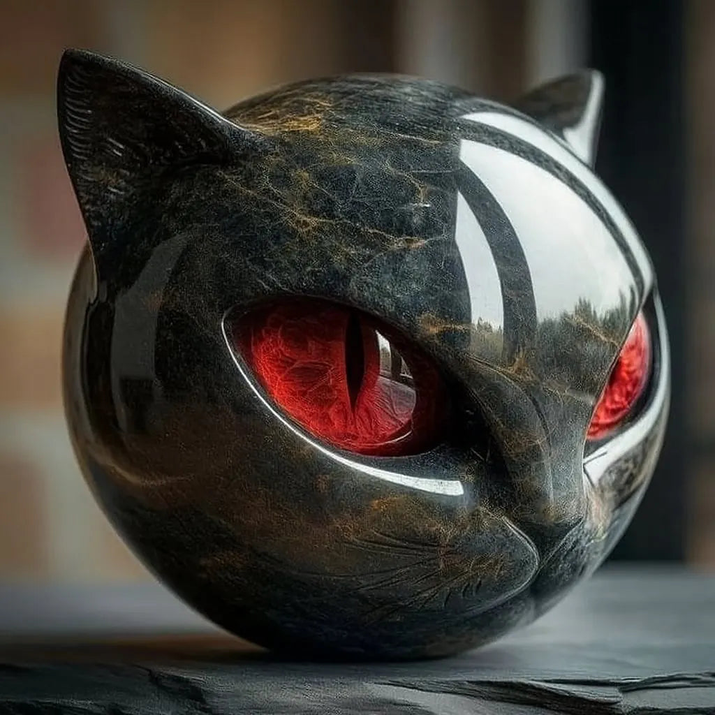 Bellanora - Skulpturelt kattehoved-ornament