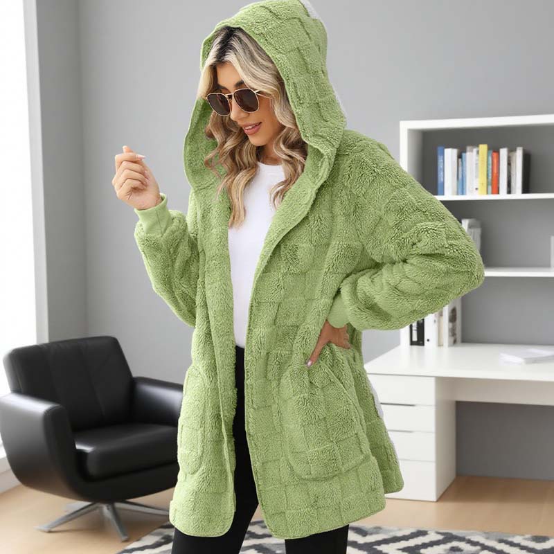 Zinnabelle - Plysset cardigan med hætte