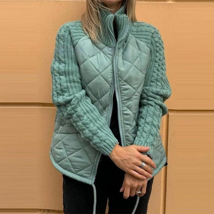 Corisanna - Varm strikjakke med lynlås foran