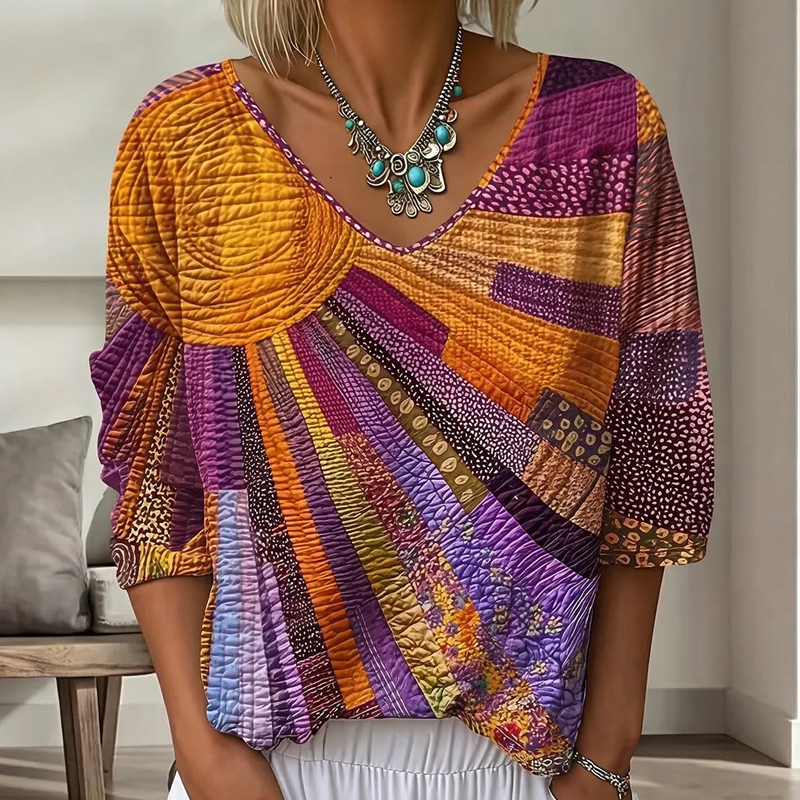 Genevielle - Tekstureret boho-bluse