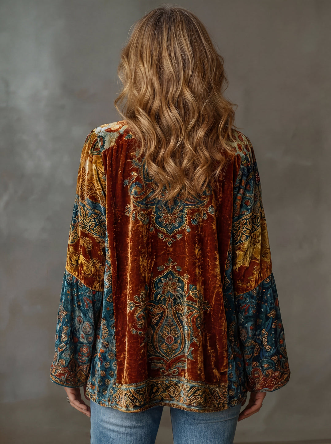 Eudocia - Boho-broderet kimono-cardigan