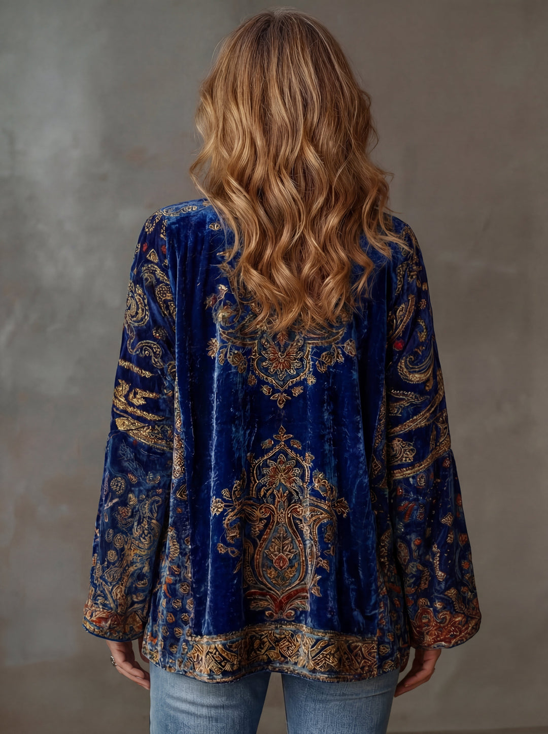 Eudocia - Boho-broderet kimono-cardigan