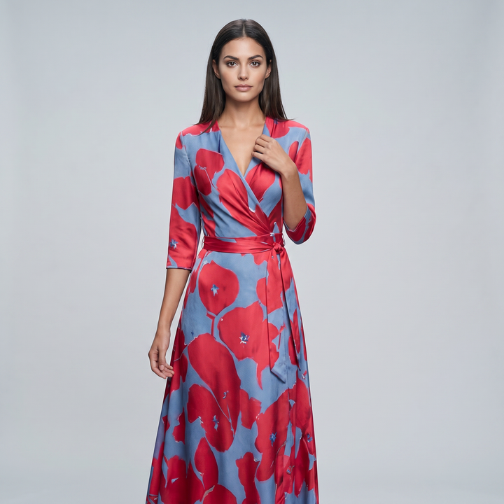 Floriana - Soft-touch maxikjole